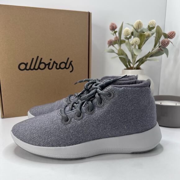 Allbirds Wool Runner-up Mizzles Water-Repellent Sneaker Medium Gray Women 10 NWB - Picture 3 of 10